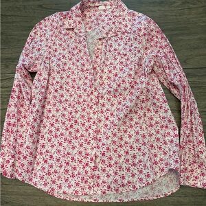 GAP Pink Floral Button Down Shirt